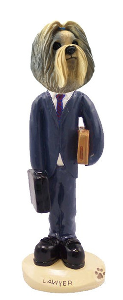 Mixed Color Shih Tzu Lawyer Doogie Collectible Dog Figurine