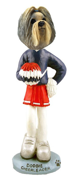 Mixed Color Shih Tzu Cheerleader Doogie Collectible Dog Figurine