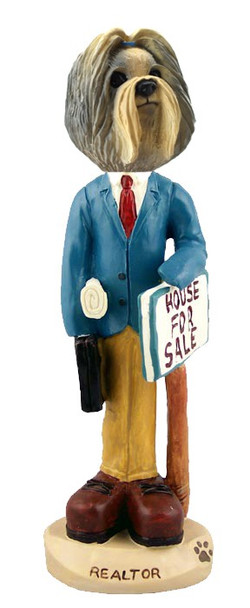 Mixed Color Shih Tzu Male Realtor Doogie Collectible Dog Figurine