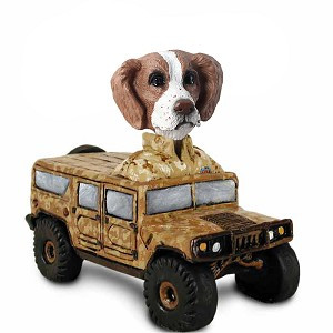 Brown & White Brittany Hummer Doogie Collectible Dog Figurine