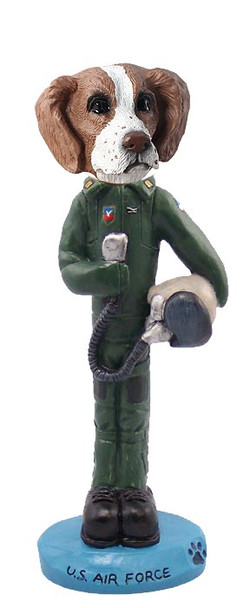 Brown & White Brittany U S Air Force Doogie Collectible Dog Figurine