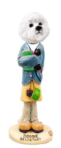 Bichon Frise Secretary Doogie Collectible Dog Figurine