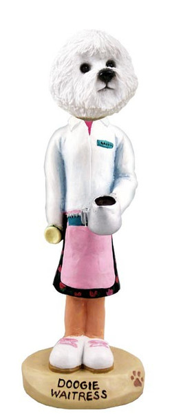 Bichon Frise Waitress Doogie Collectible Dog Figurine