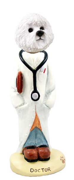Bichon Frise Doctor Doogie Collectible Dog Figurine