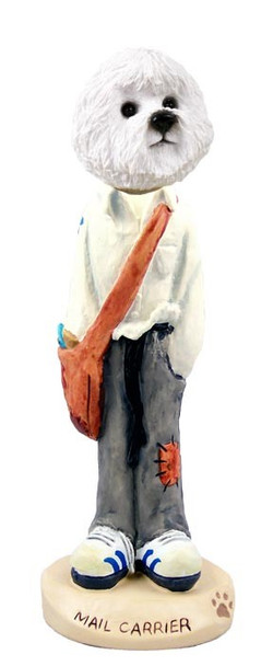 Bichon Frise Mail Carrier Doogie Collectible Dog Figurine