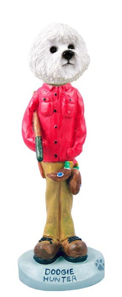 Bichon Frise Hunter Doogie Collectible Dog Figurine