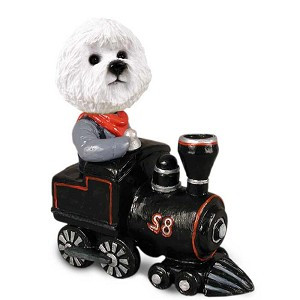 Bichon Frise Train Doogie Collectible Dog Figurine