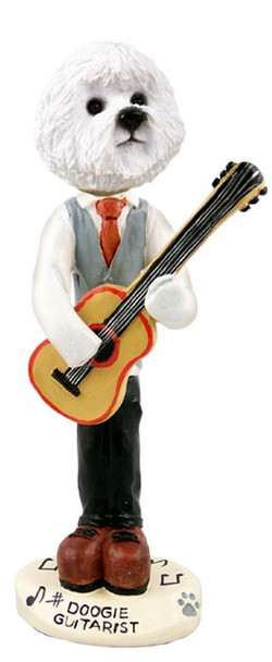 Bichon Frise Guitarist Doogie Collectible Dog Figurine
