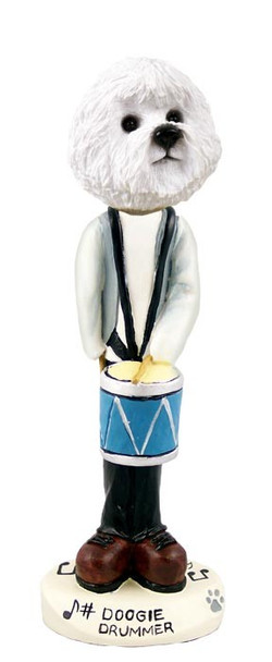 Bichon Frise Drummer Doogie Collectible Dog Figurine
