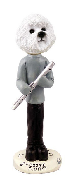 Bichon Frise Flutist Doogie Collectible Dog Figurine