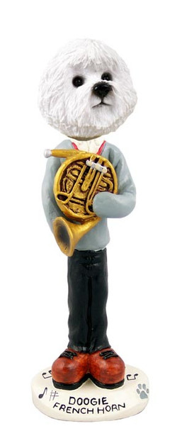 Bichon Frise French Horn Doogie Collectible Dog Figurine
