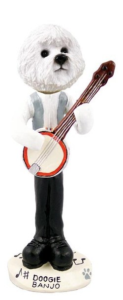 Bichon Frise Banjo Doogie Collectible Dog Figurine
