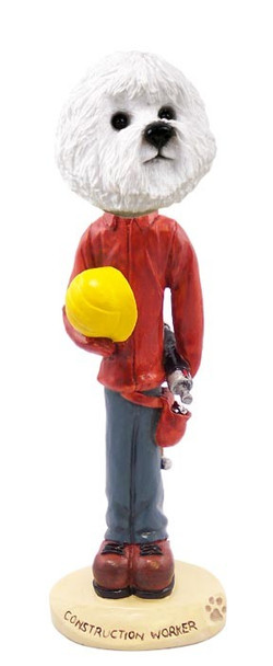 Bichon Frise Construction Worker Doogie Collectible Dog Figurine
