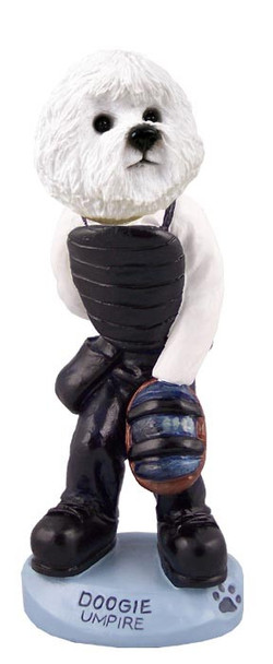 Bichon Frise Umpire Doogie Collectible Dog Figurine