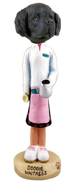 Newfoundland Waitress Doogie Collectible Dog Figurine
