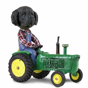 Newfoundland Tractor Doogie Collectible Dog Figurine
