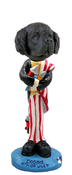 Newfoundland 4th of July Doogie Collectible Dog Figurine