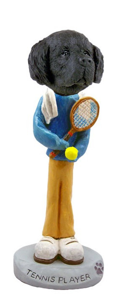 Newfoundland Tennis Player Doogie Collectible Dog Figurine