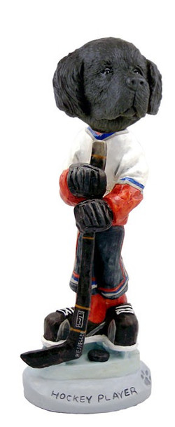 Newfoundland Hockey Player Doogie Collectible Dog Figurine