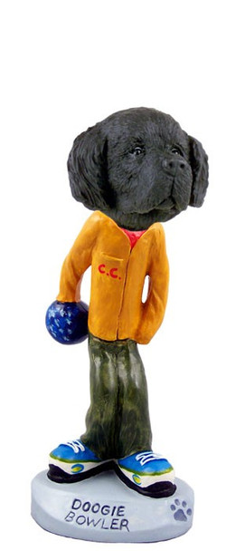Newfoundland Bowler Doogie Collectible Dog Figurine