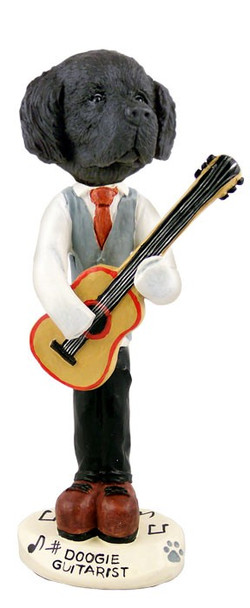 Newfoundland Guitarist Doogie Collectible Dog Figurine