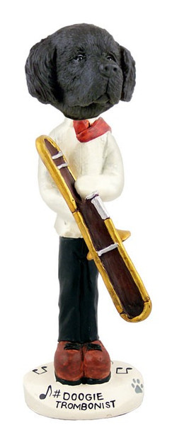 Newfoundland Trombonist Doogie Collectible Dog Figurine
