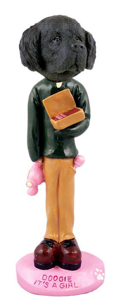 Newfoundland It's a Girl Doogie Collectible Dog Figurine