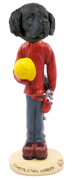 Newfoundland Construction Worker Doogie Collectible Dog Figurine