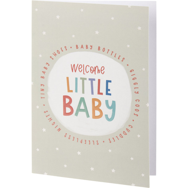 Set of 6 Newborn Greeting Cards With Envelopes - Welcome Little Baby from Primitives by Kathy