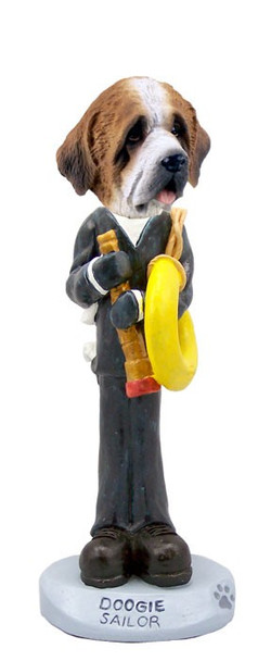 Rough Coat Saint Bernard Sailor Doogie Collectible Dog Figurine