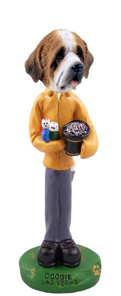 Rough Coat Saint Bernard Las Vegas Doogie Collectible Dog Figurine