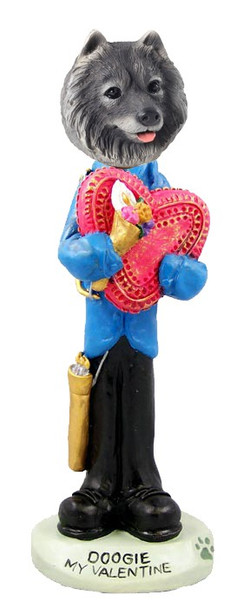 Keeshond Valentine Doogie Collectible Dog Figurine