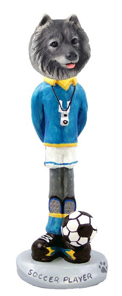 Keeshond Soccer Doogie Collectible Dog Figurine