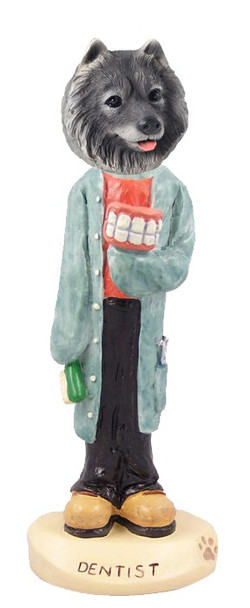 Keeshond Dentist Doogie Collectible Dog Figurine