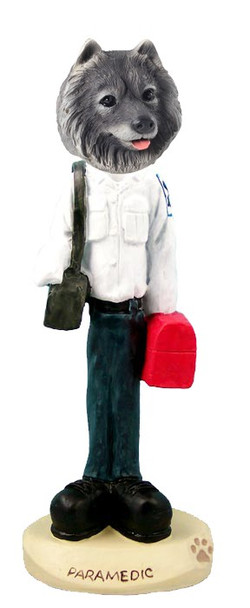 Keeshond Paramedic Doogie Collectible Dog Figurine