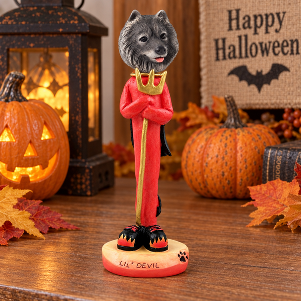 Keeshond Lil Devil Doogie Collectible Dog Figurine