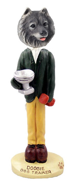 Keeshond Trainer Doogie Collectible Dog Figurine