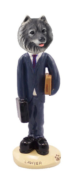 Keeshond Lawyer Doogie Collectible Dog Figurine
