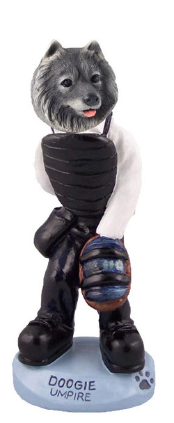 Keeshond Umpire Doogie Collectible Dog Figurine