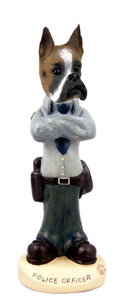 Boxer Police Doogie Collectible Dog Figurine
