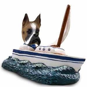 Boxer Sailboat Doogie Collectible Dog Figurine