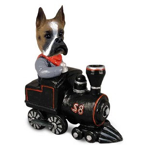 Boxer Train Doogie Collectible Dog Figurine