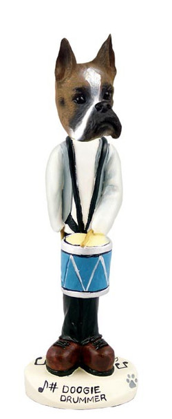 Boxer Drummer Doogie Collectible Dog Figurine