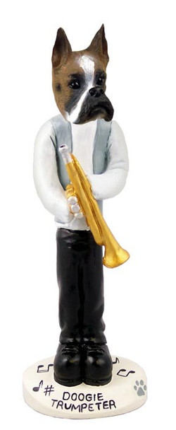 Boxer Trumpeter Doogie Collectible Dog Figurine