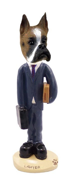 Boxer Lawyer Doogie Collectible Dog Figurine