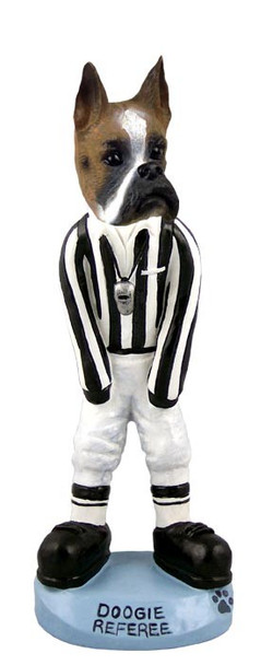 Boxer Referee Doogie Collectible Dog Figurine