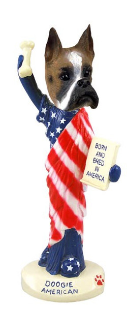 Boxer American Doogie Collectible Dog Figurine