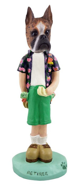 Brindle Boxer Retiree Doogie Collectible Dog Figurine
