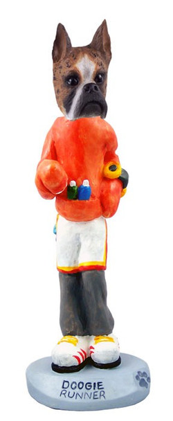 Brindle Boxer Runner Doogie Collectible Dog Figurine
