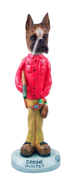 Brindle Boxer Hunter Doogie Collectible Dog Figurine
